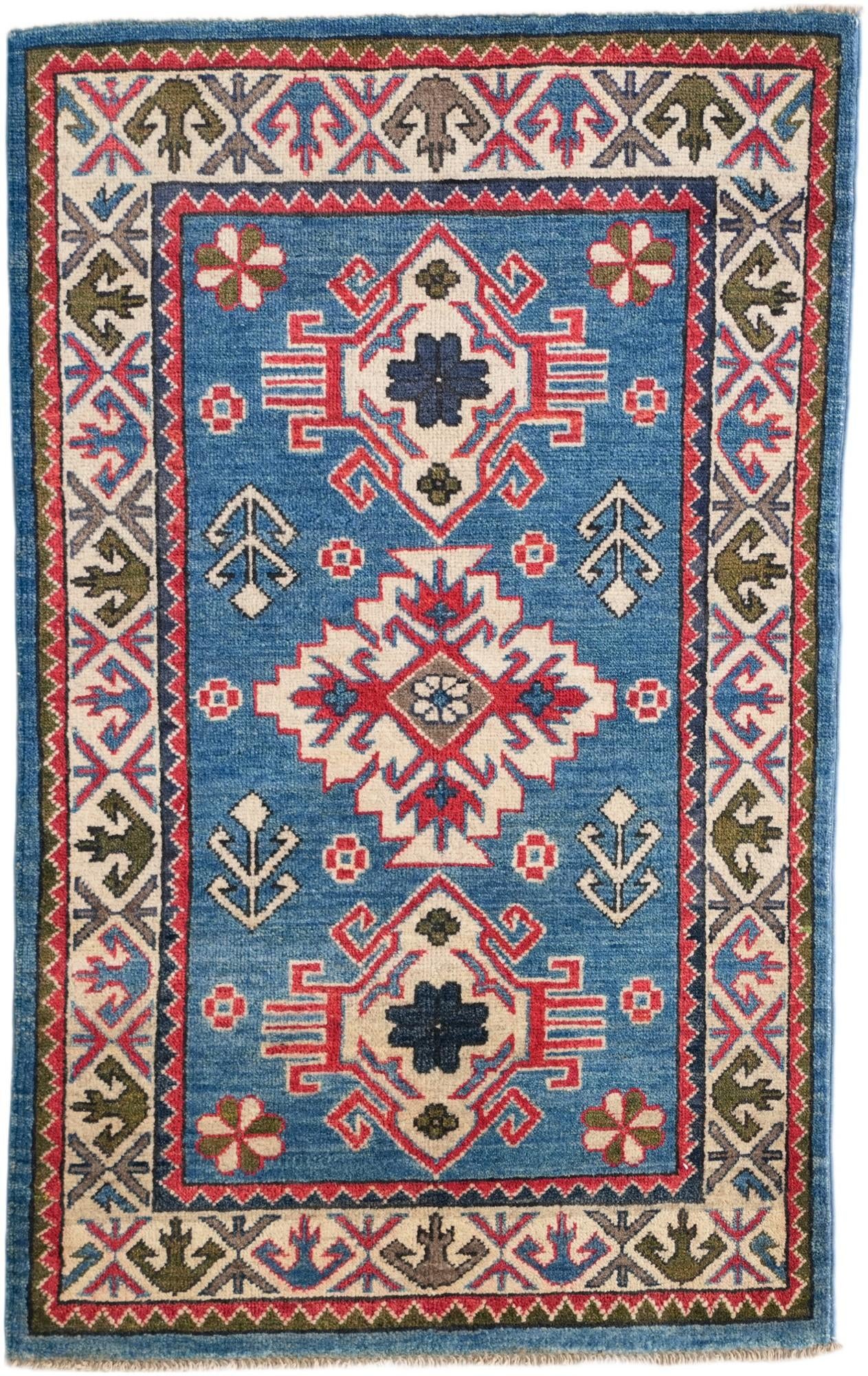 2' 7 x 4' 2 Hand Knotted Kazak Rug