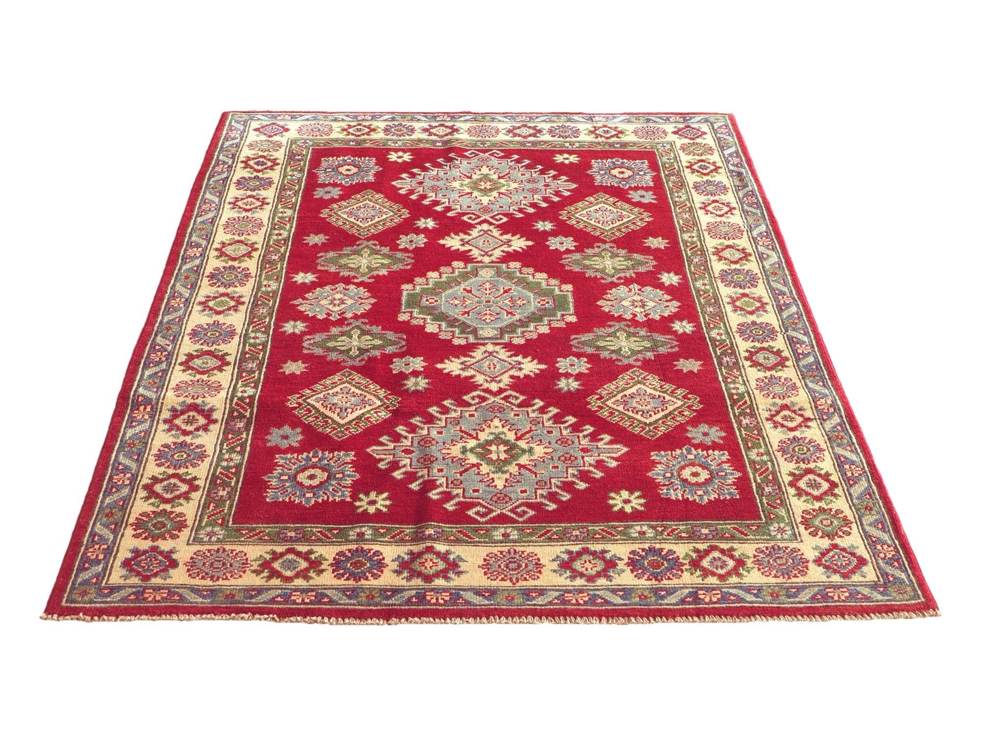 130cm x 185cm Hand Knotted Kazak Rug