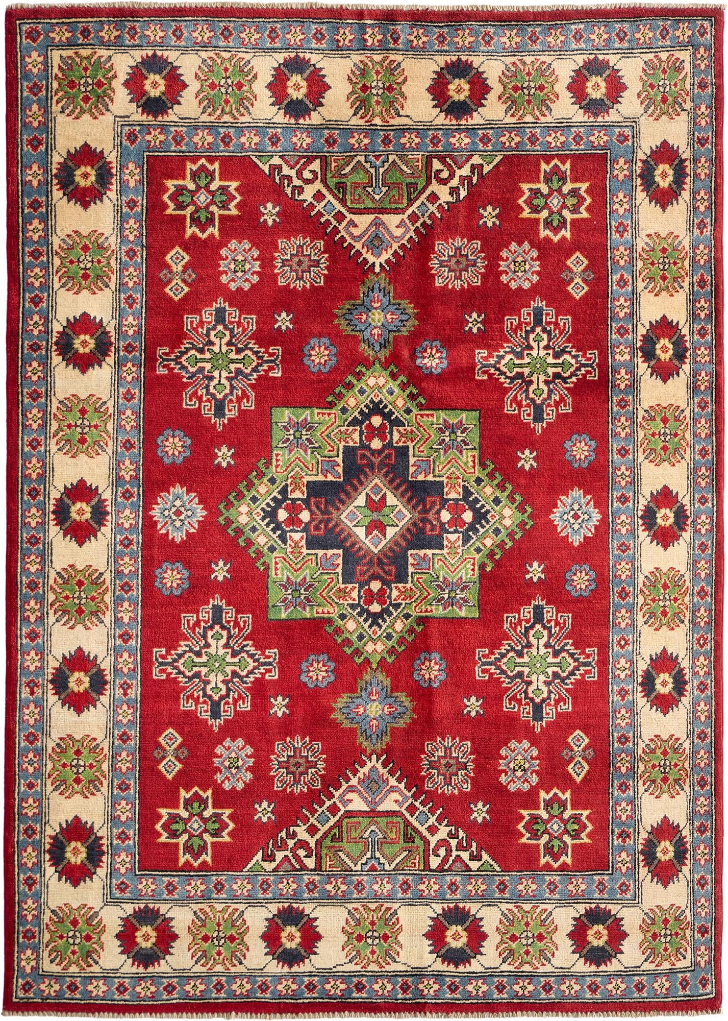 5' x 6' 10 Hand Knotted Kazak Rug