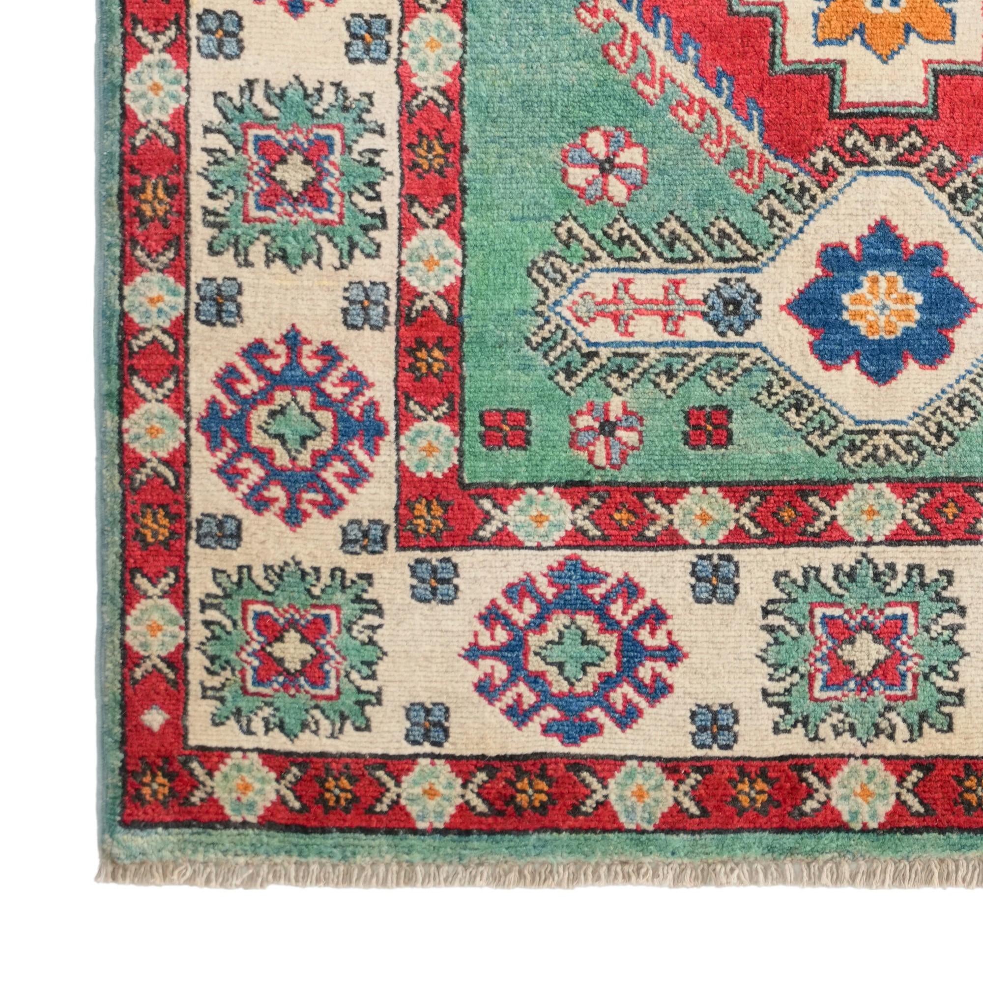3' 3 x 5' Hand Knotted Kazak Rug