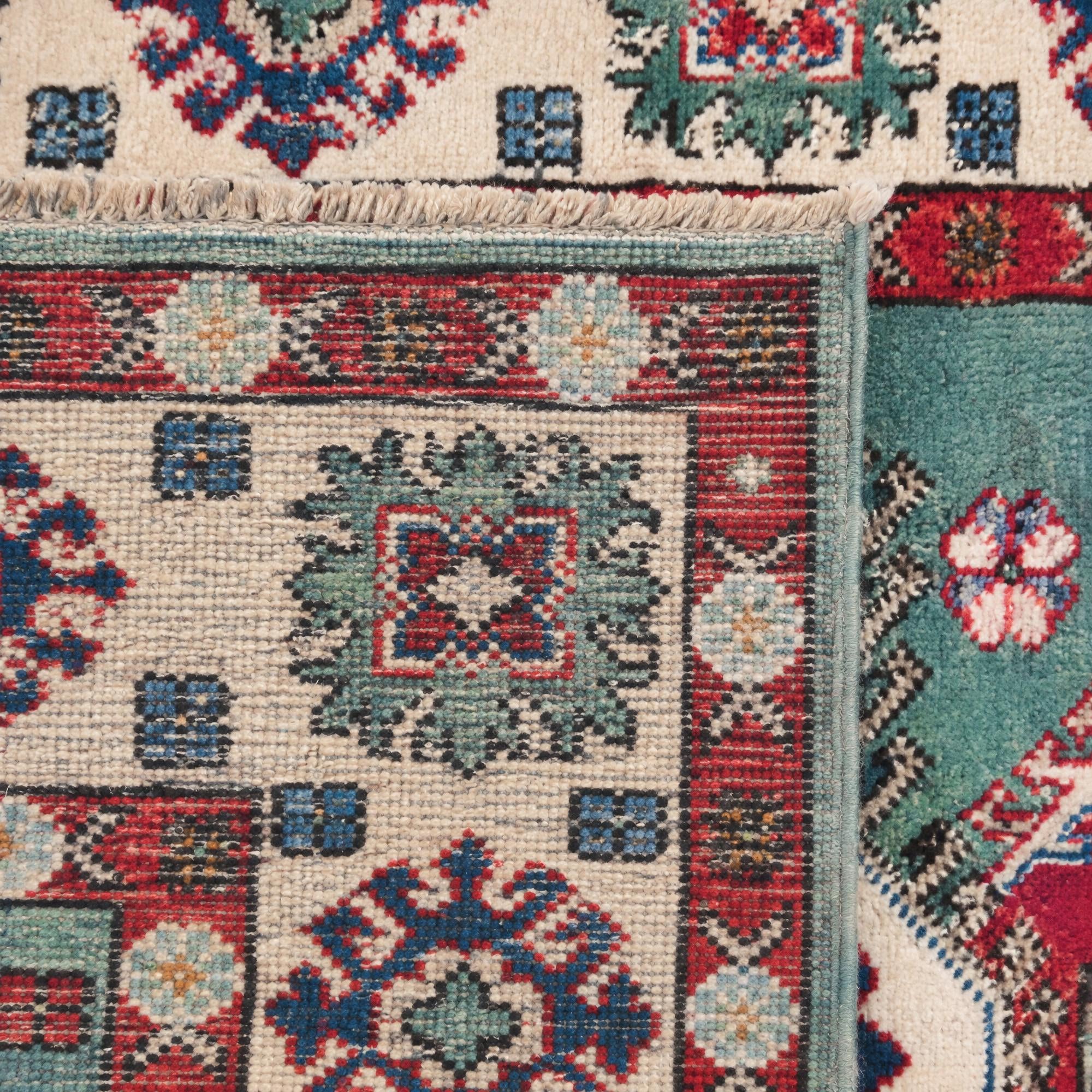 3' 3 x 5' Hand Knotted Kazak Rug