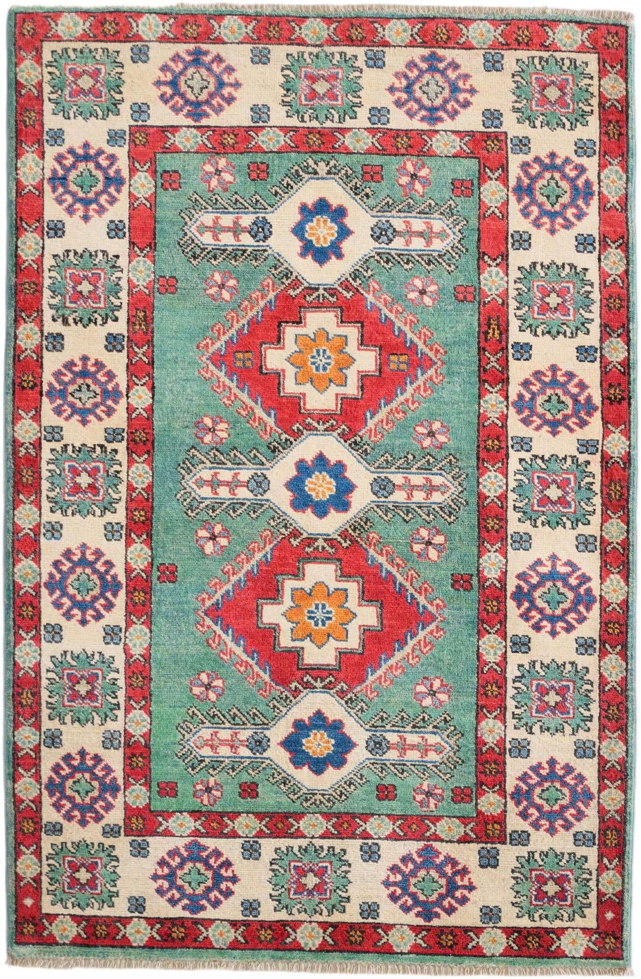 3' 3 x 5' Hand Knotted Kazak Rug