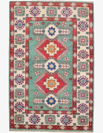 3' 3 x 5' Hand Knotted Kazak Rug