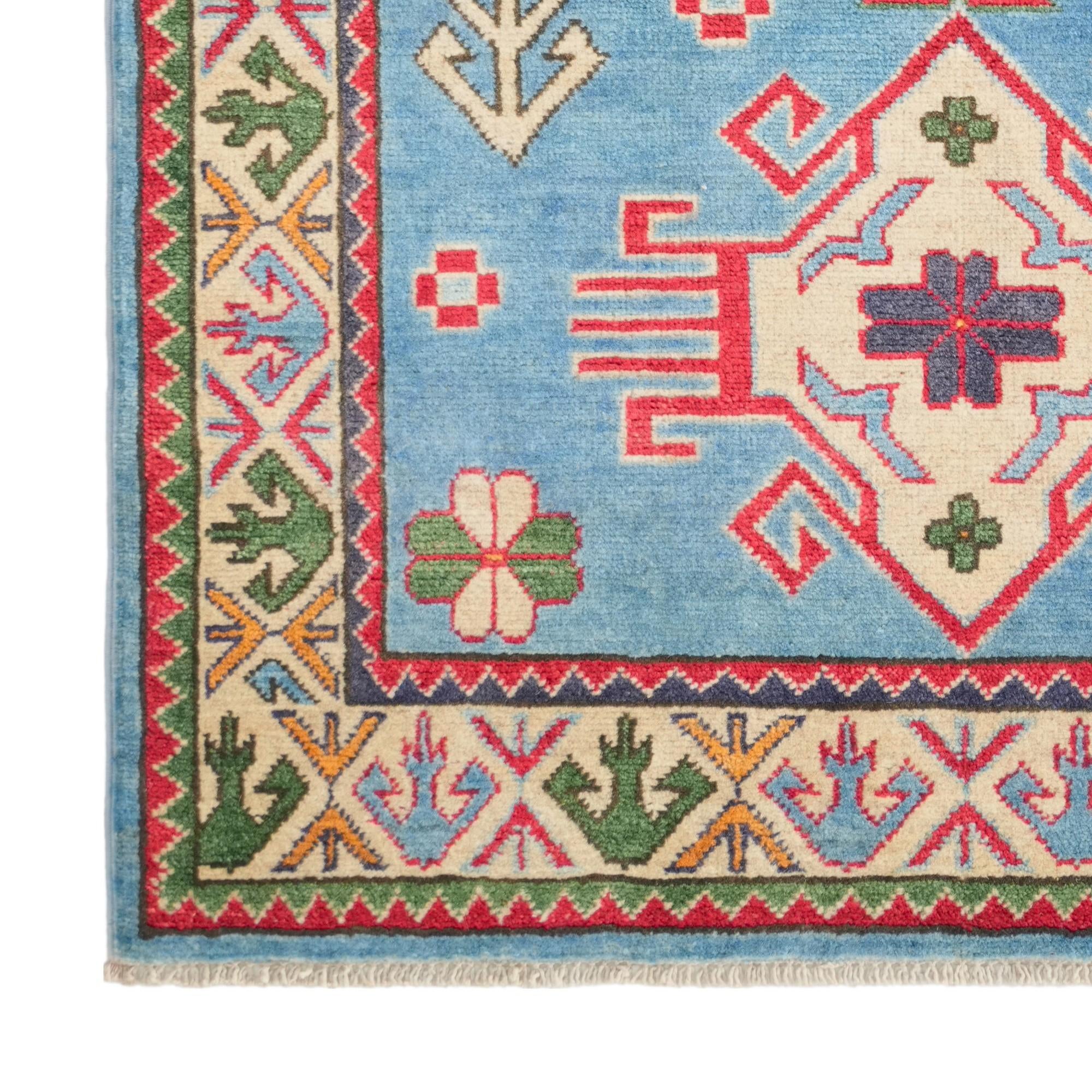 100cm x 150cm Handgeknüpft Kazak Teppich