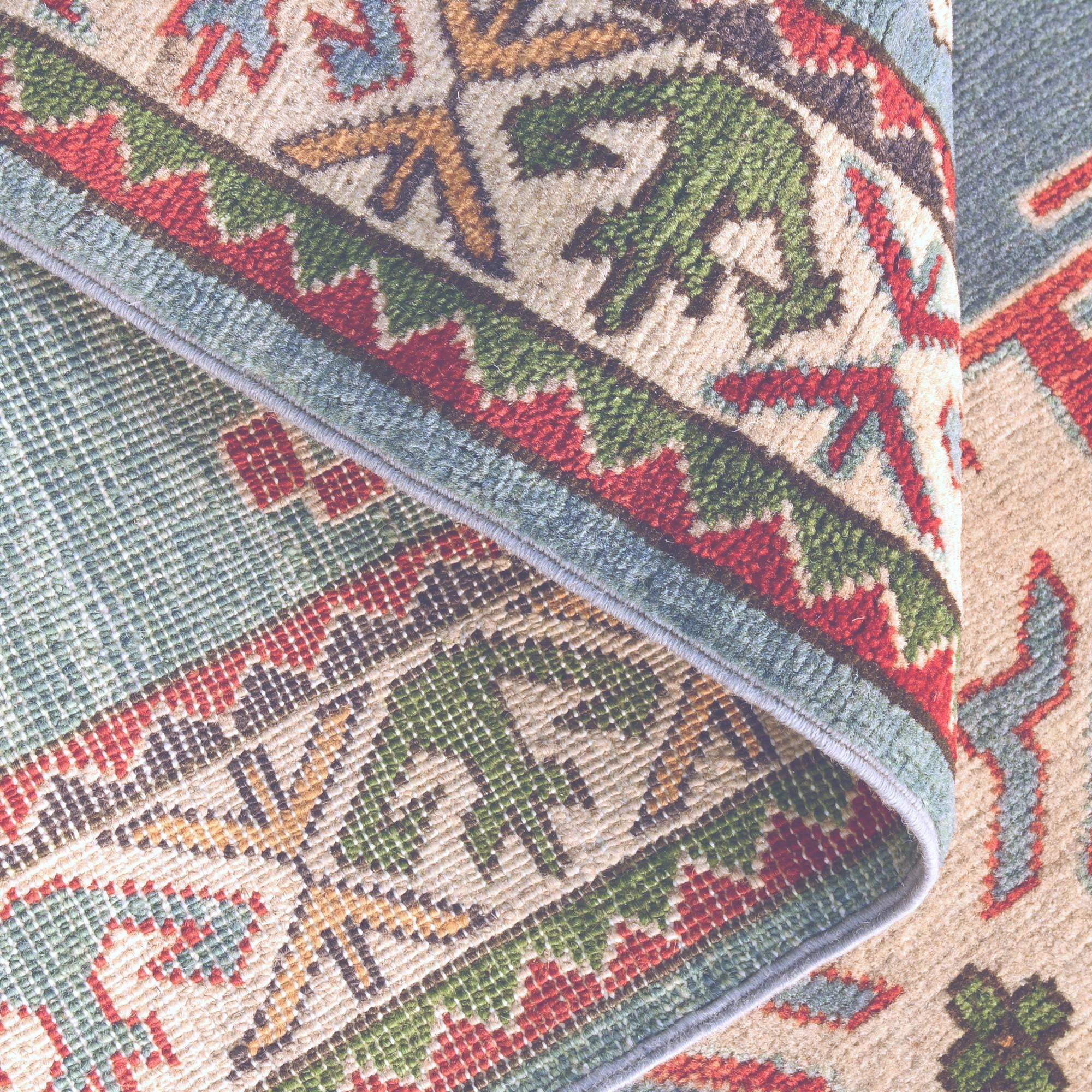 3' 4 x 4' 11 Hand Knotted Kazak Rug