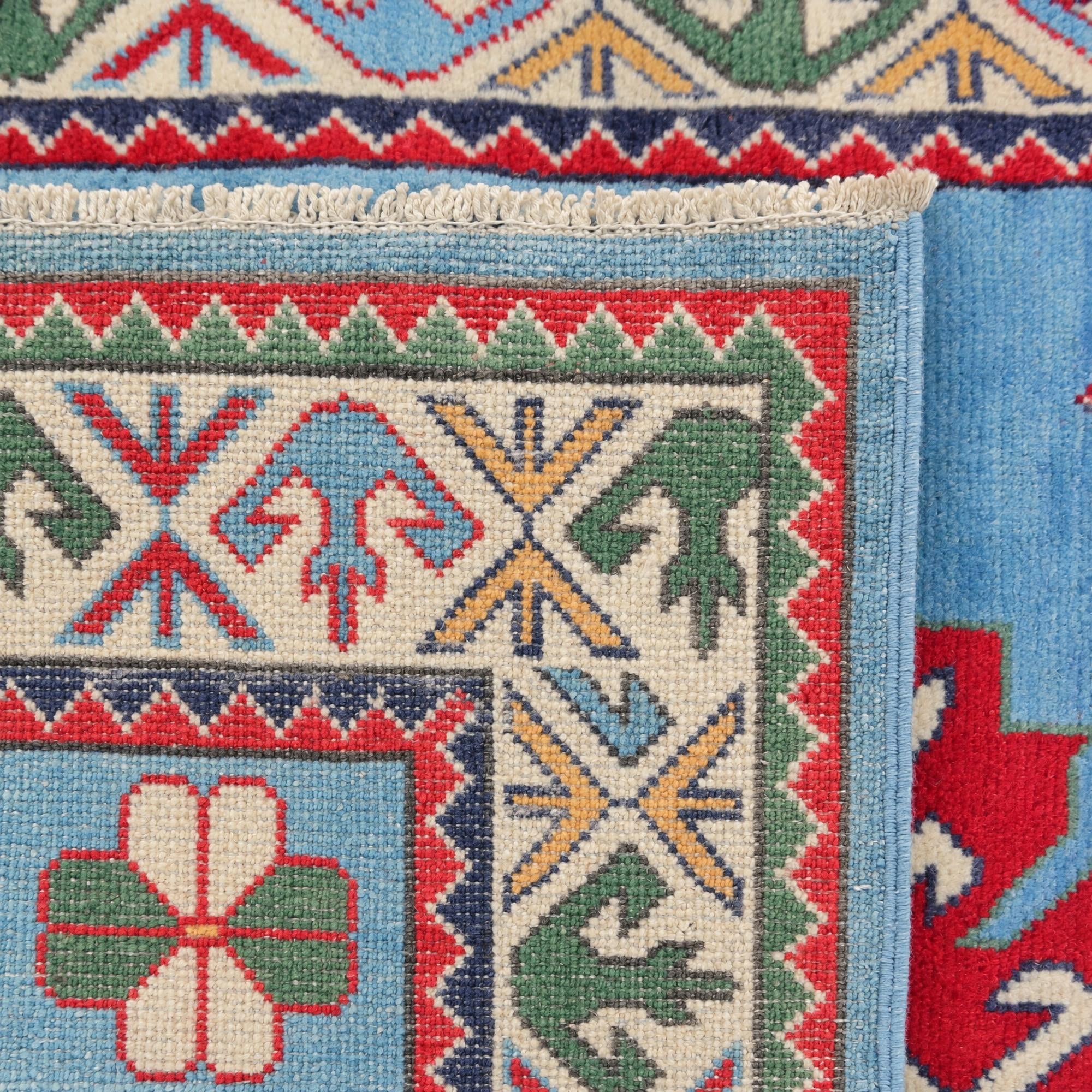 100cm x 150cm Handgeknüpft Kazak Teppich