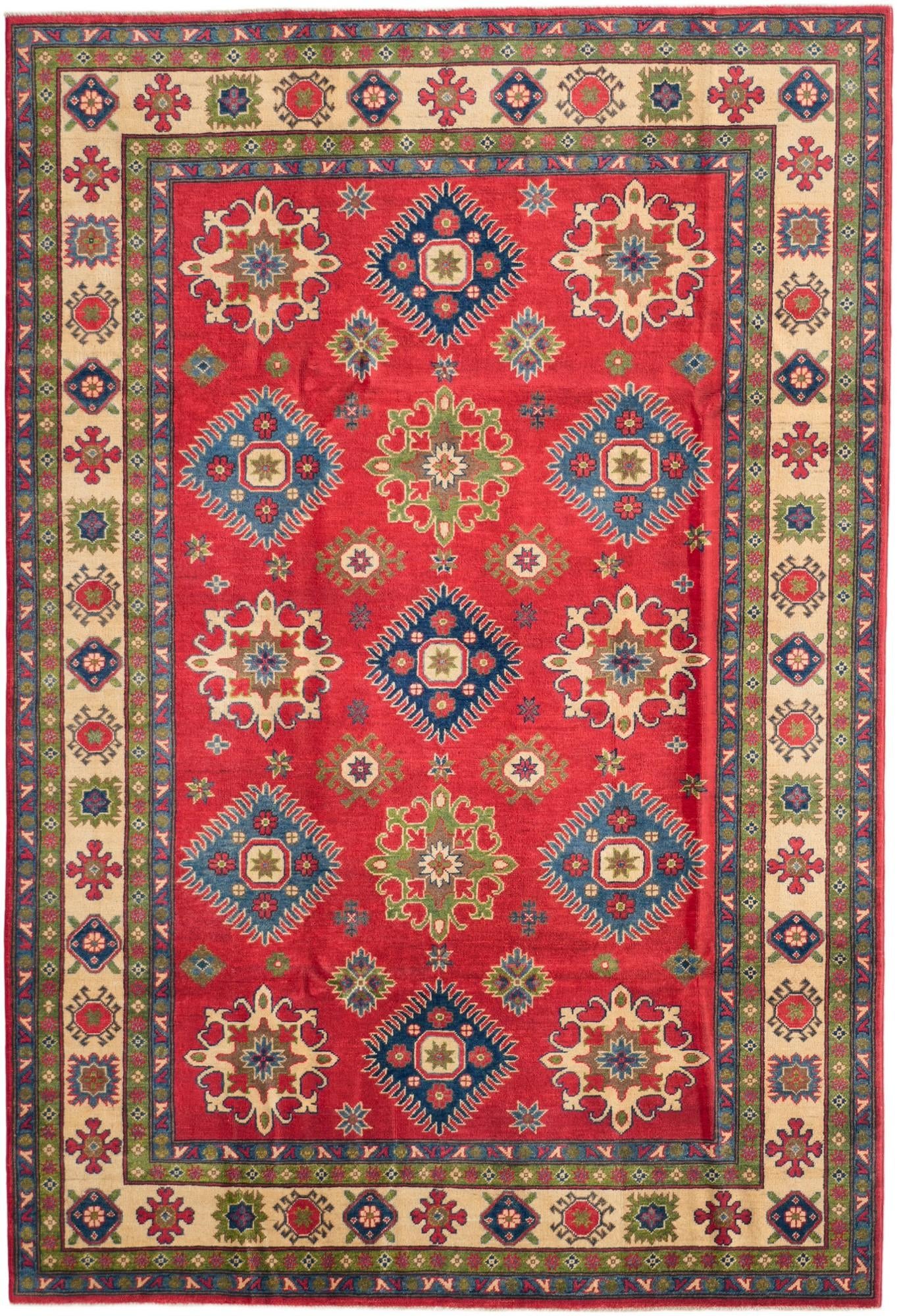 6' 8 x 9' 10 Hand Knotted Kazak Rug