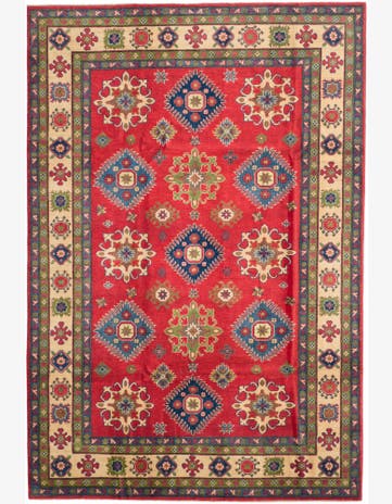 6' 8 x 9' 10 Hand Knotted Kazak Rug