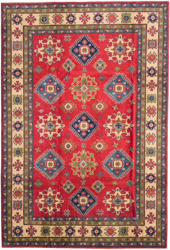 6' 8 x 9' 10 Hand Knotted Kazak Rug