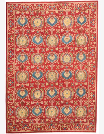 6' 11 x 9' 10 Hand Knotted Kazak Rug
