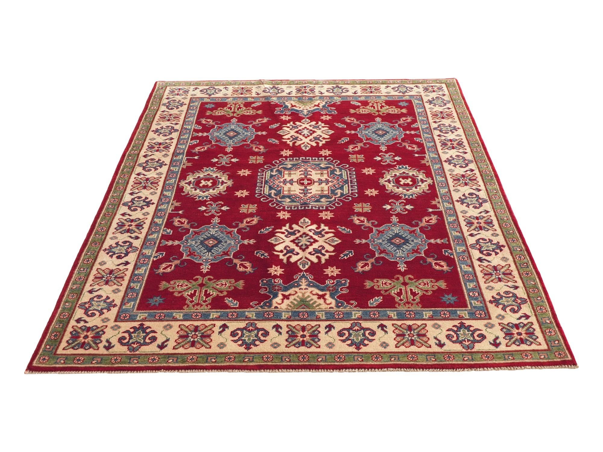 Detail image 5 of 10: 5' 2 x 6' 11 Hand Knotted Kazak Rug
