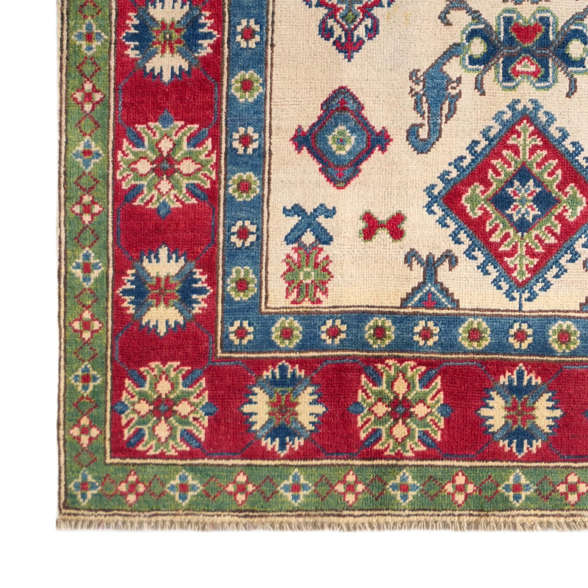 Detail image 7 of 10: 3' 10 x 6' 2 Hand Knotted Kazak Rug