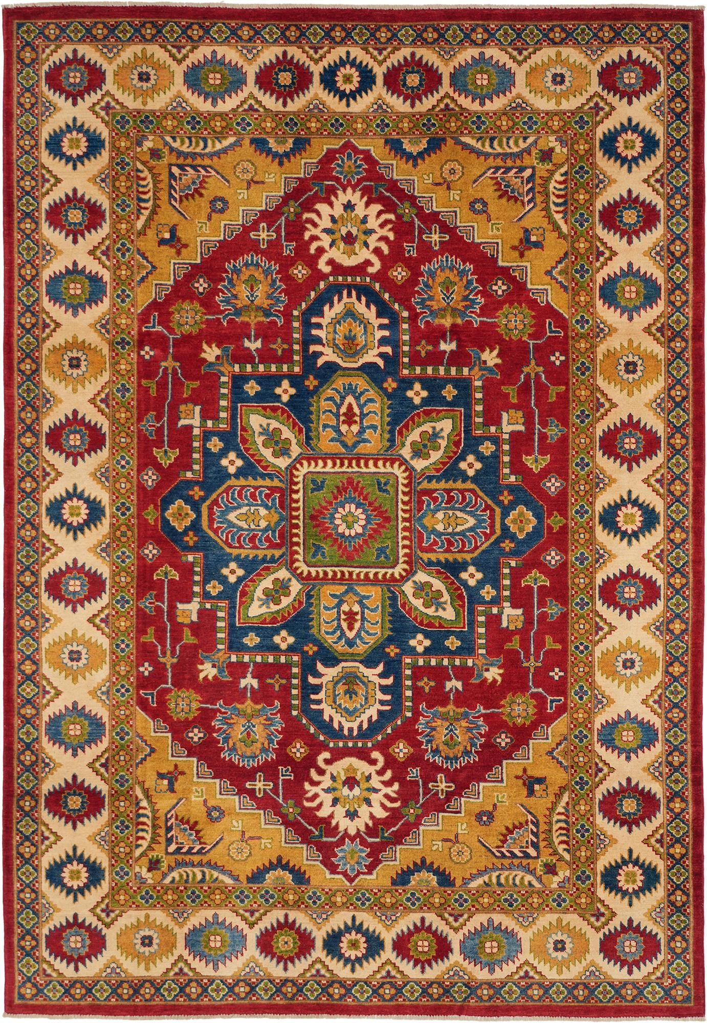 Detail image 2 of 10: 6' 9 x 9' 8 Hand Knotted Kazak Rug
