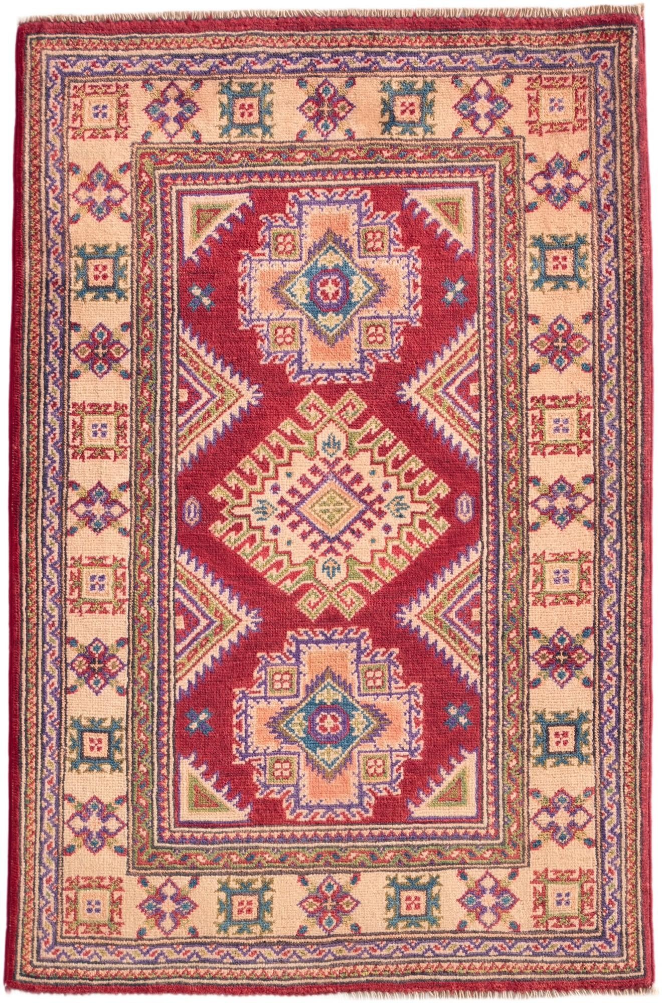 2' 7 x 3' 11 Hand Knotted Kazak Rug