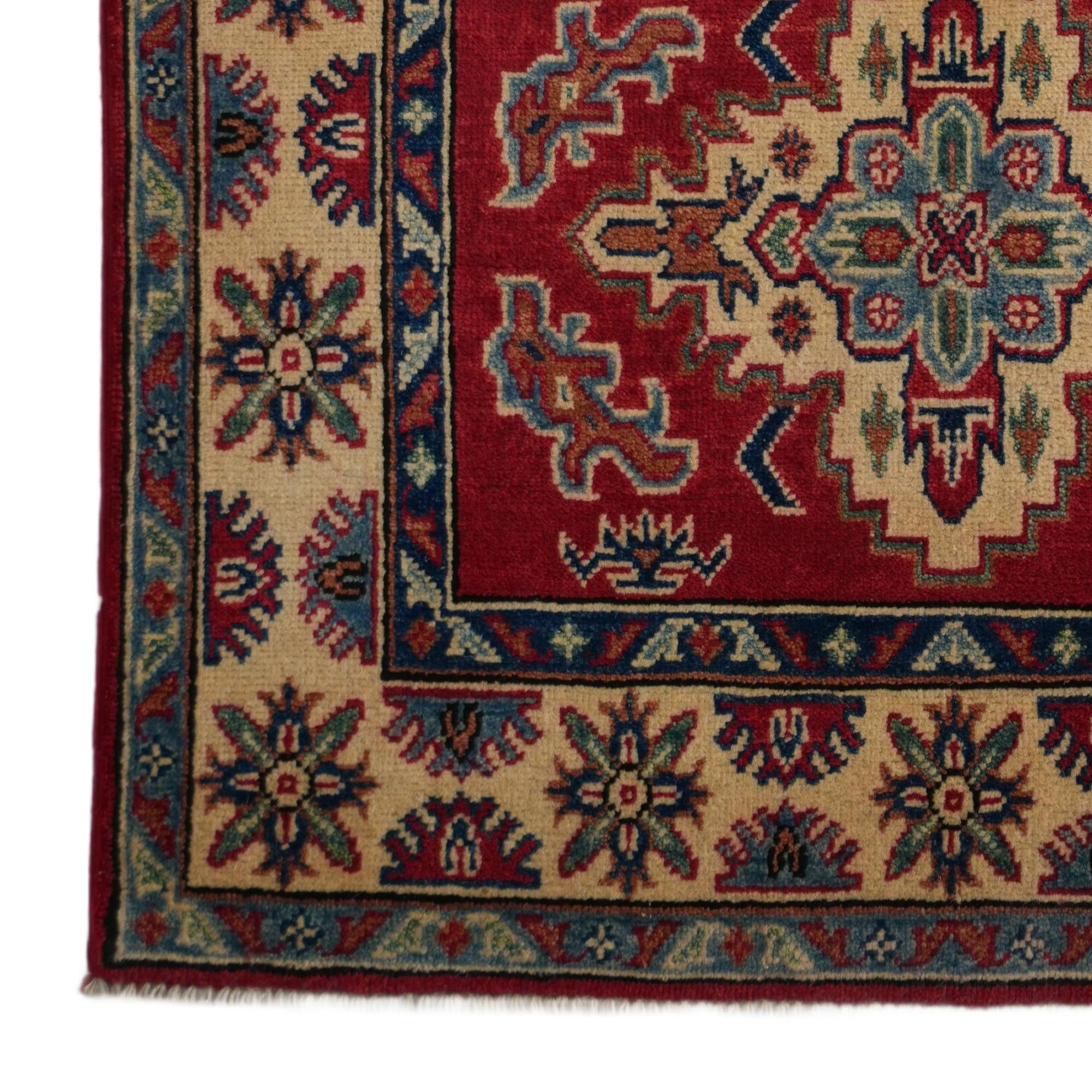 3' 3 x 5' 5 Hand Knotted Kazak Rug