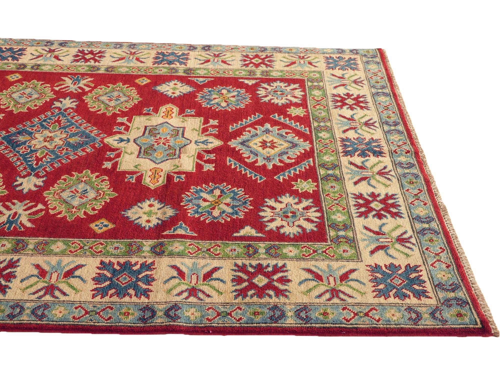 155cm x 205cm Hand Knotted Kazak Rug