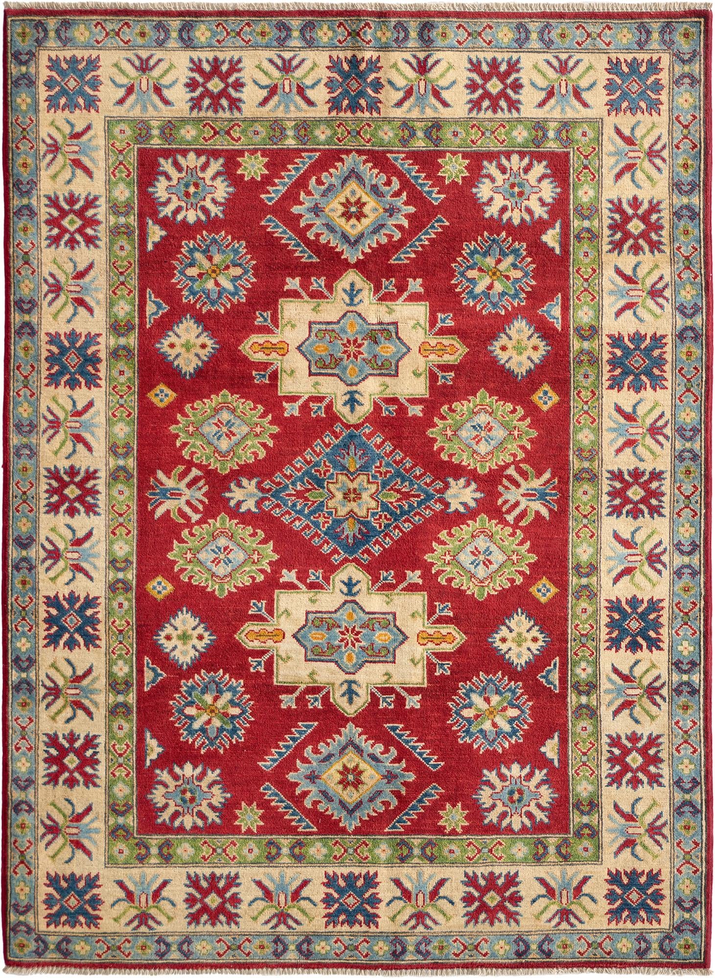 5' x 6' 8 Hand Knotted Kazak Rug
