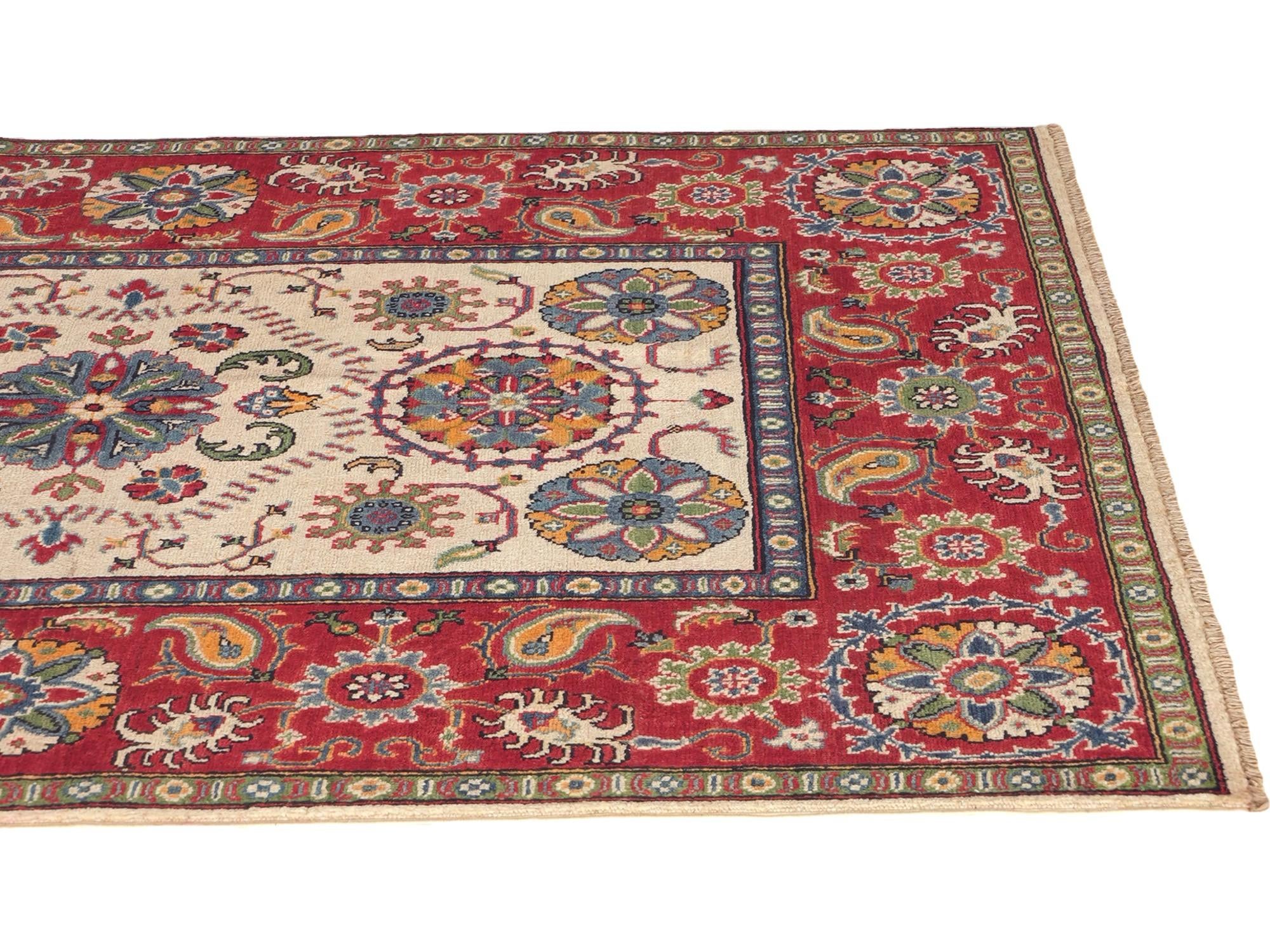 Detail image 5 of 9: 5' 2 x 6' 10 Hand Knotted Kazak Rug
