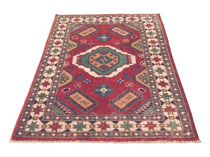 Detail image of 2' 9 x 4' 5 Hand Knotted Kazak Rug