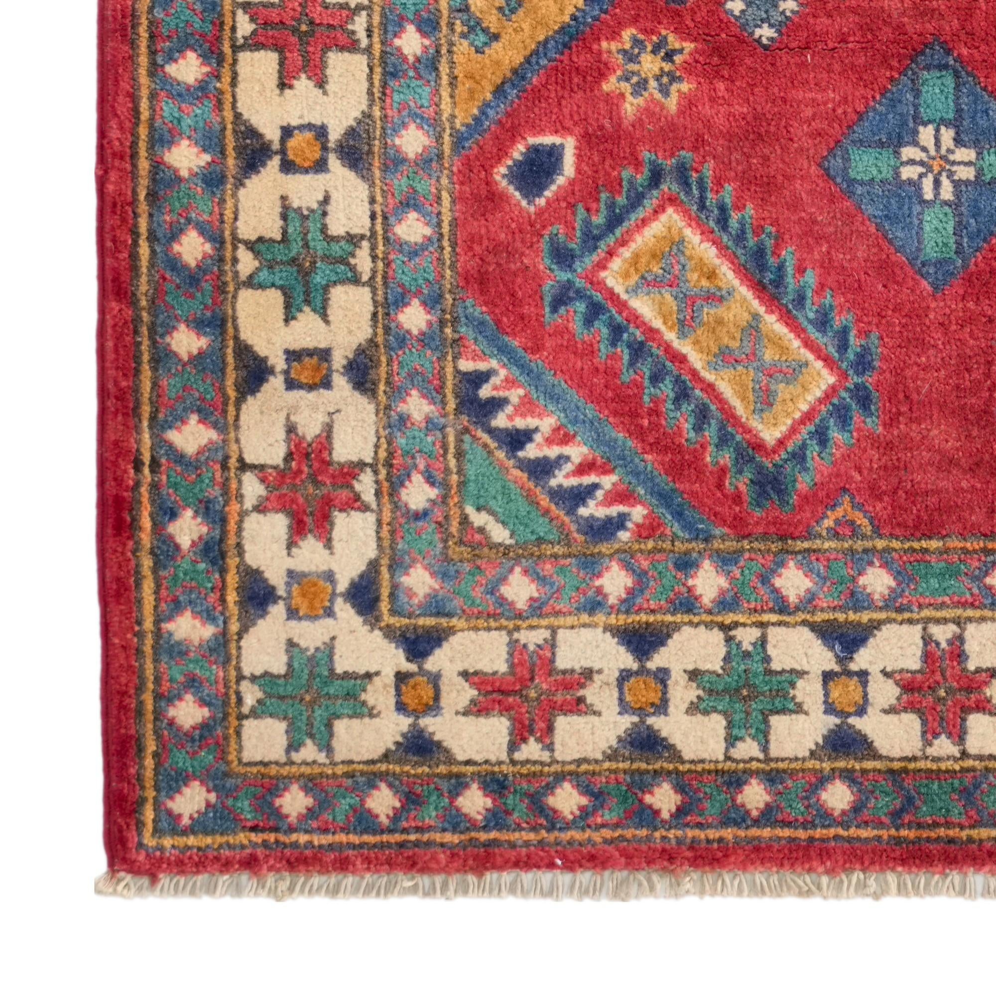 85cm x 135cm Hand Knotted Kazak Rug