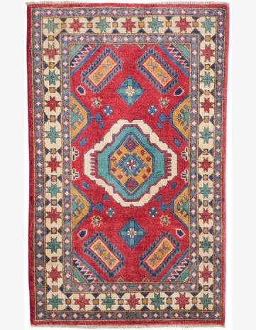 2' 9 x 4' 5 Hand Knotted Kazak Rug