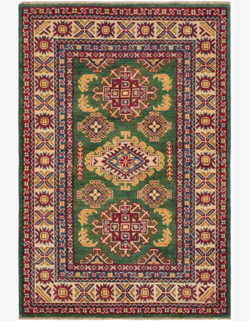 3' 4 x 5' Hand Knotted Kazak Rug