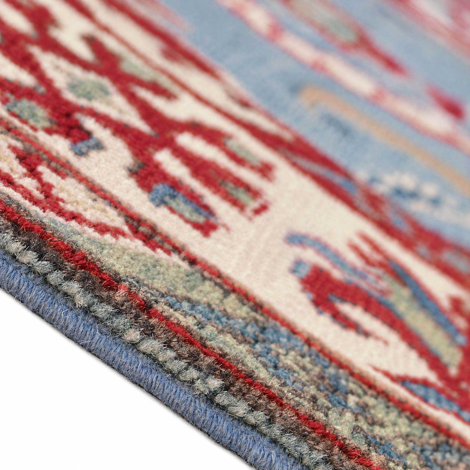 3' 5 x 5' 2 Hand Knotted Kazak Rug
