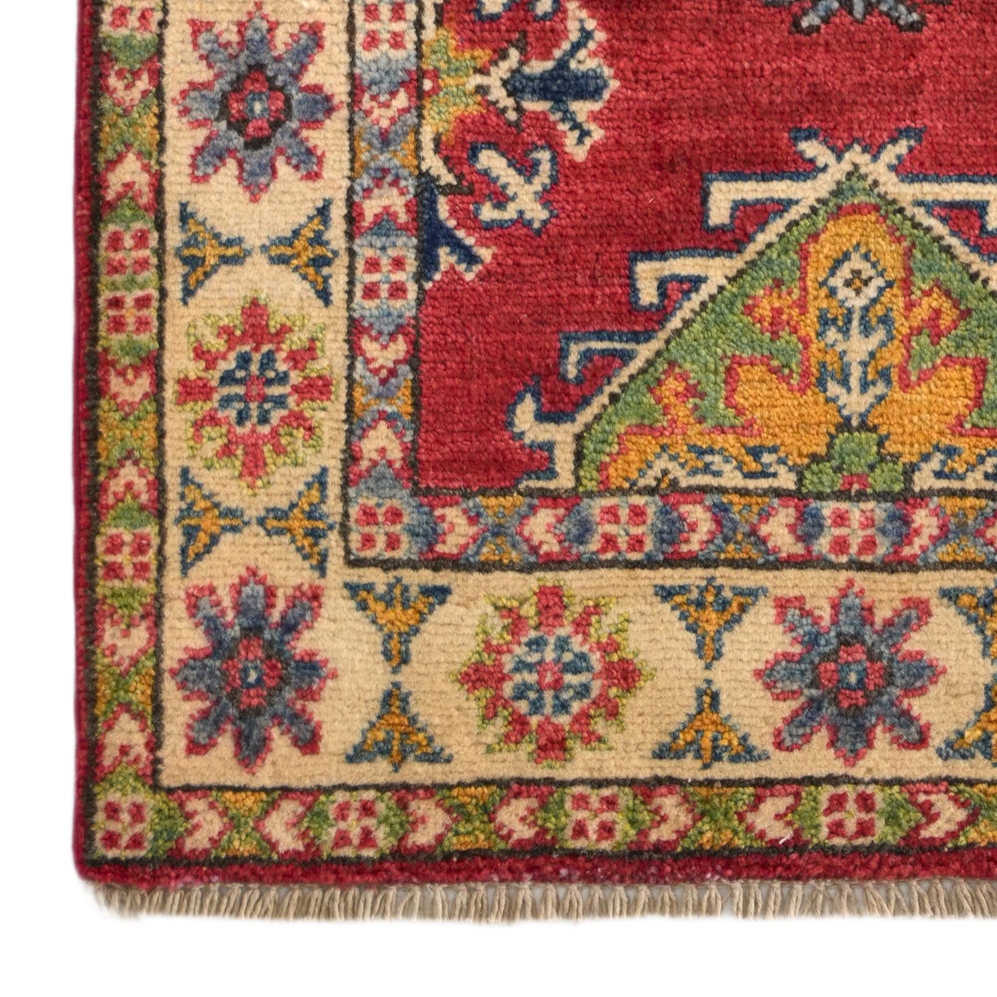 2' 1 x 3' 4 Hand Knotted Kazak Rug