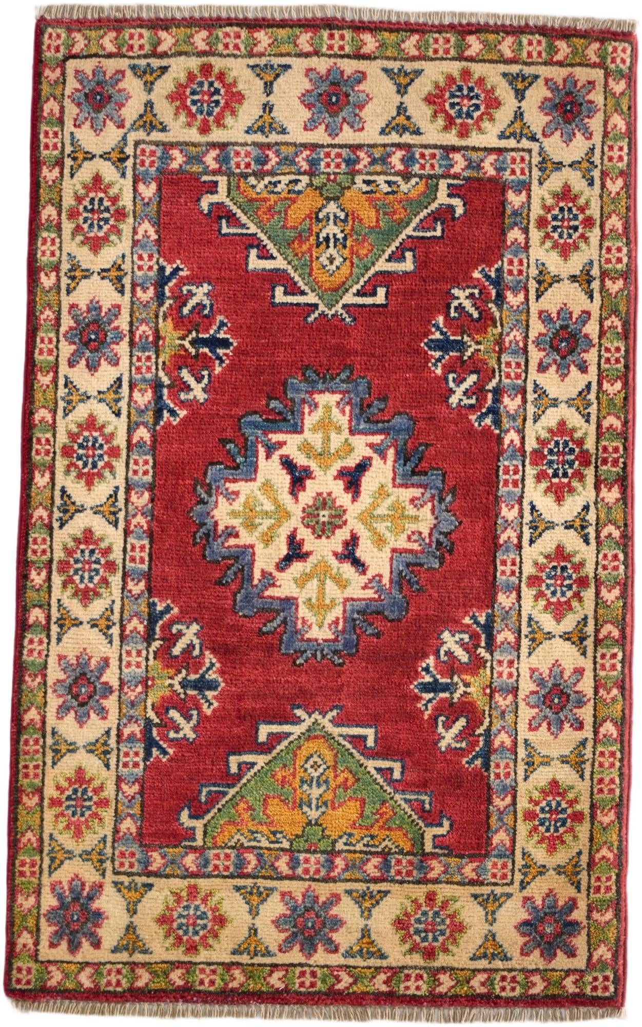 2' 1 x 3' 4 Hand Knotted Kazak Rug