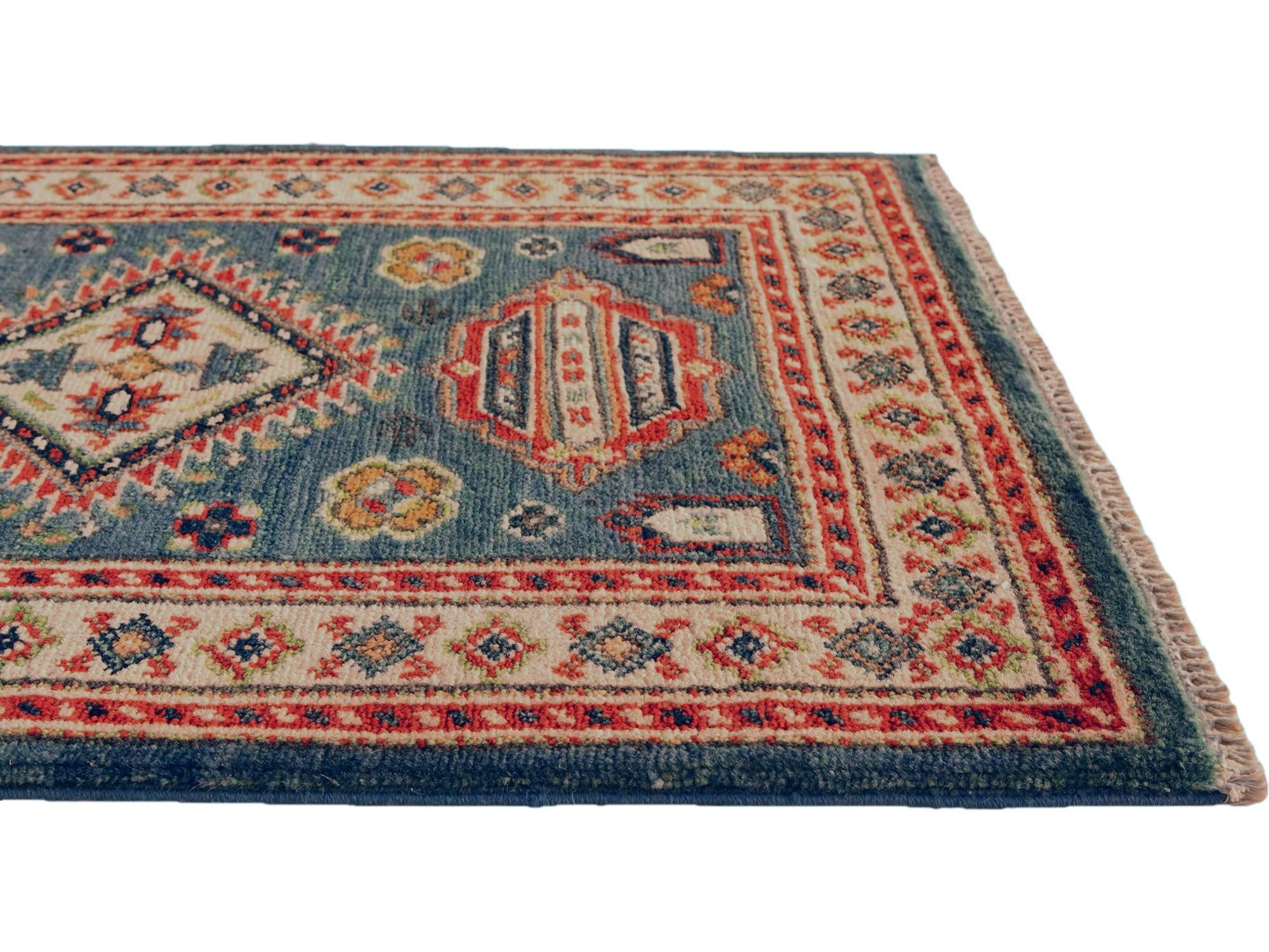 1' 10 x 2' 9 Hand Knotted Kazak Rug