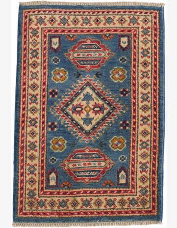 1' 10 x 2' 9 Hand Knotted Kazak Rug