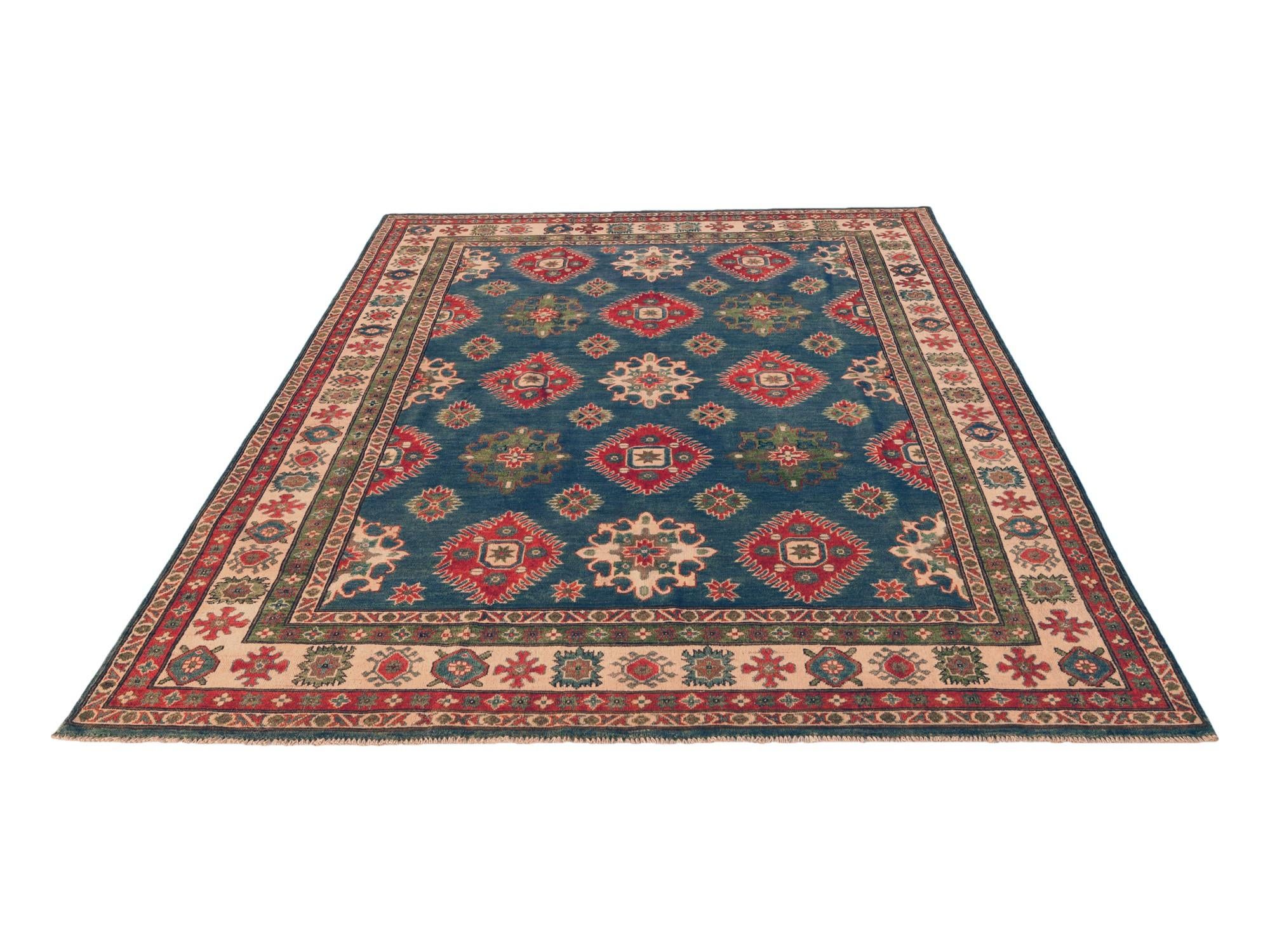 7' 1 x 9' 7 Hand Knotted Kazak Rug
