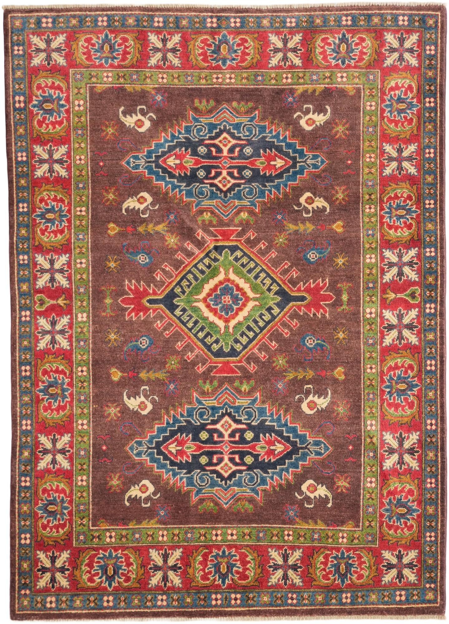 4' 10 x 6' 9 Hand Knotted Kazak Rug
