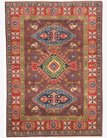 4' 10 x 6' 9 Hand Knotted Kazak Rug