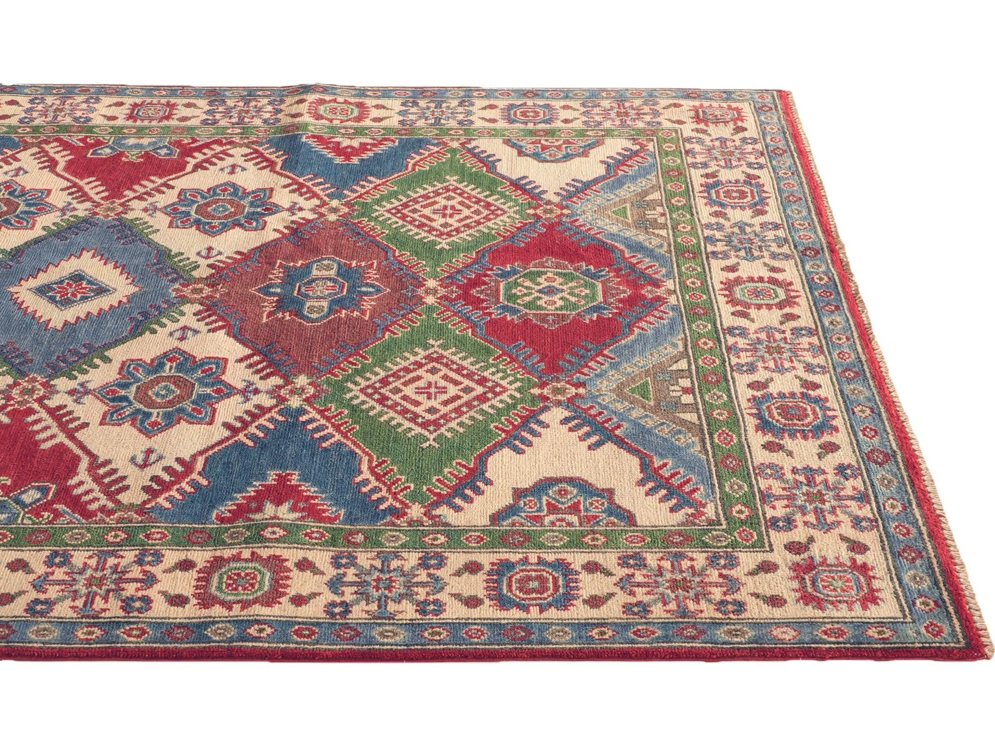 Detail image 6 of 10: 5' x 7' 2 Hand Knotted Kazak Rug