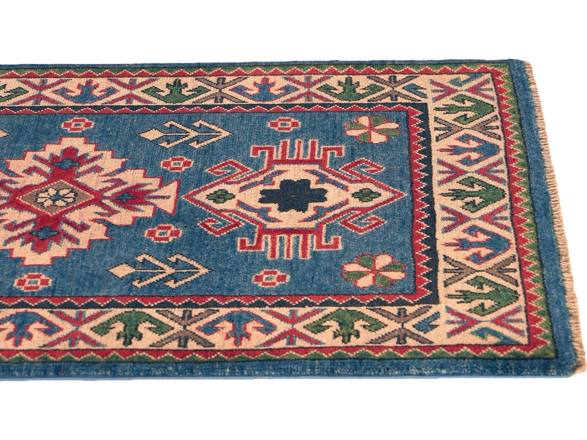 80cm x 125cm Hand Knotted Kazak Rug