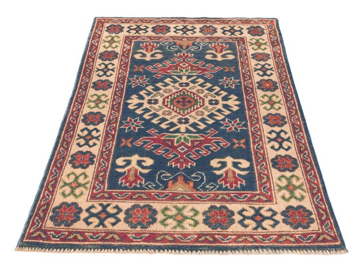 Detail image of 2' 6 x 4' 3 Hand Knotted Kazak Rug