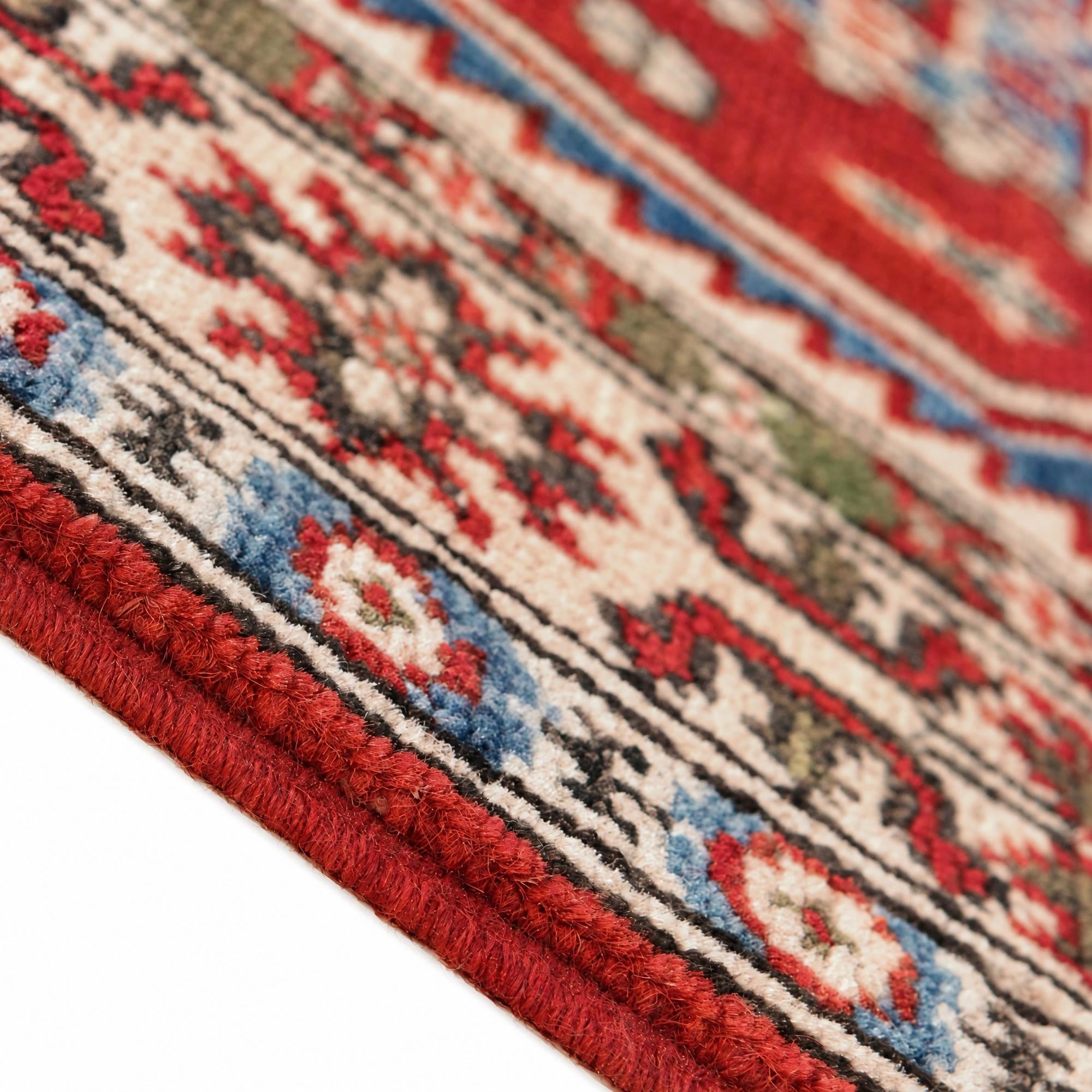 90cm x 120cm Hand Knotted Kazak Rug
