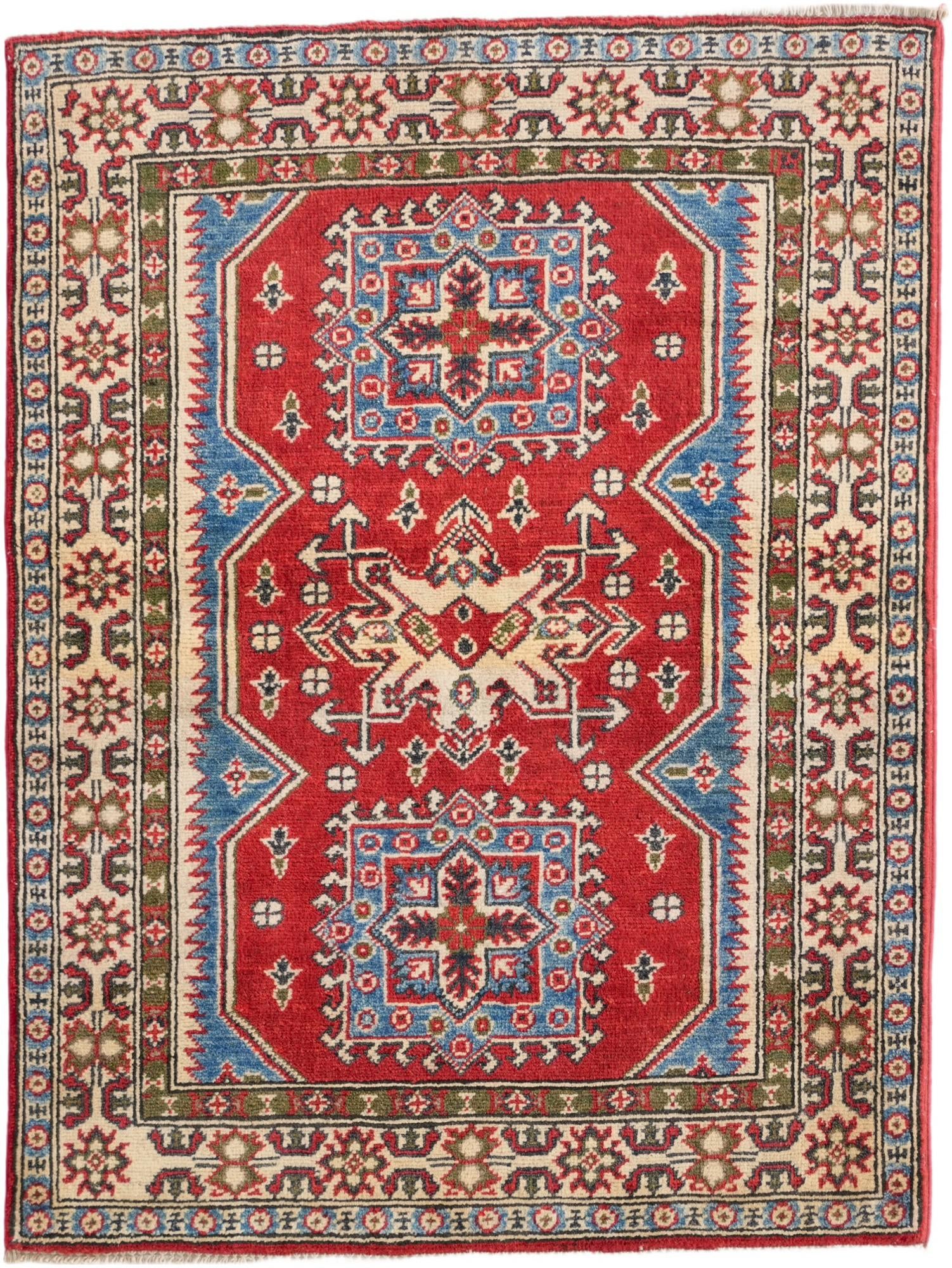 2' 11 x 3' 11 Hand Knotted Kazak Rug