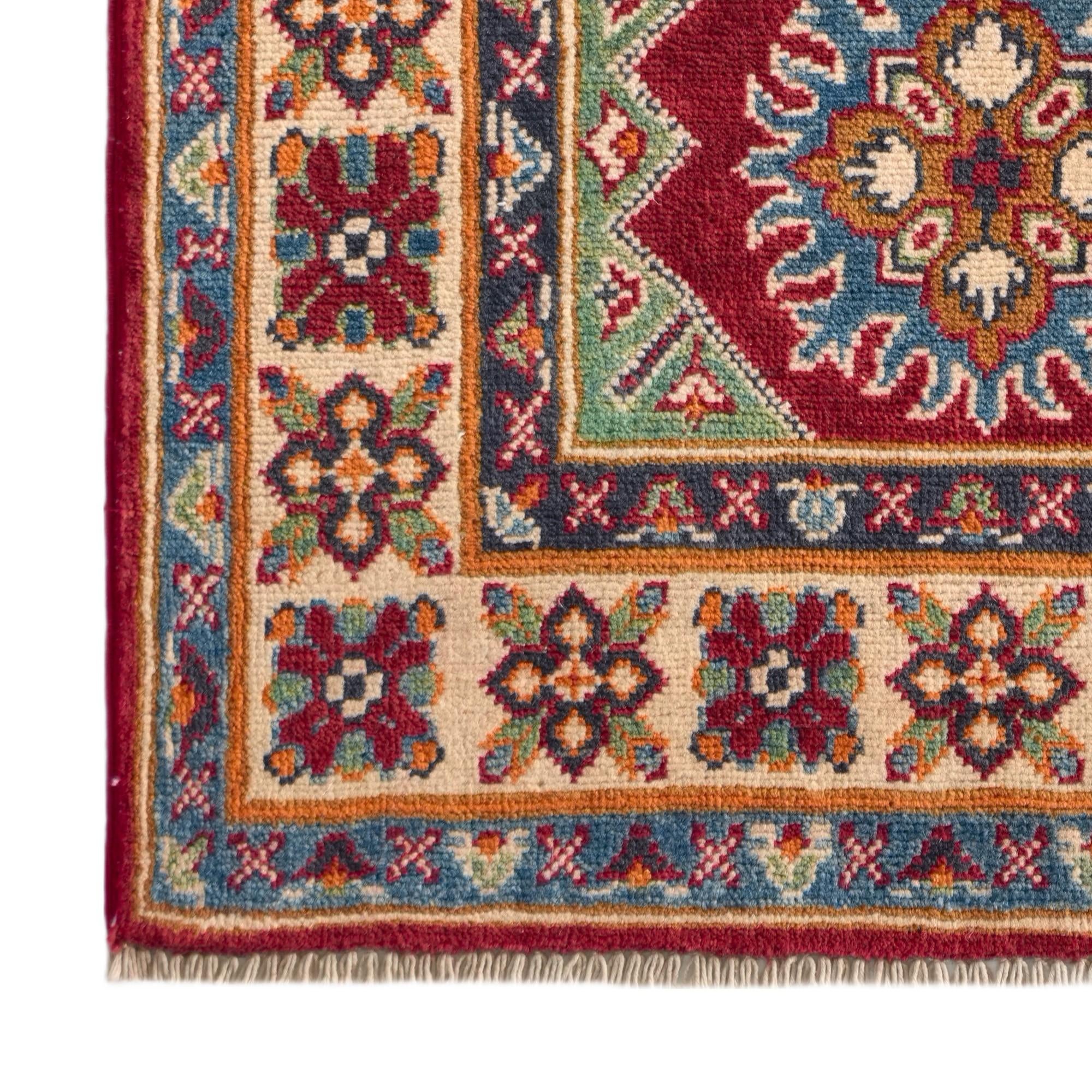 Detail image 7 of 10: 2' 6 x 4' 4 Hand Knotted Kazak Rug