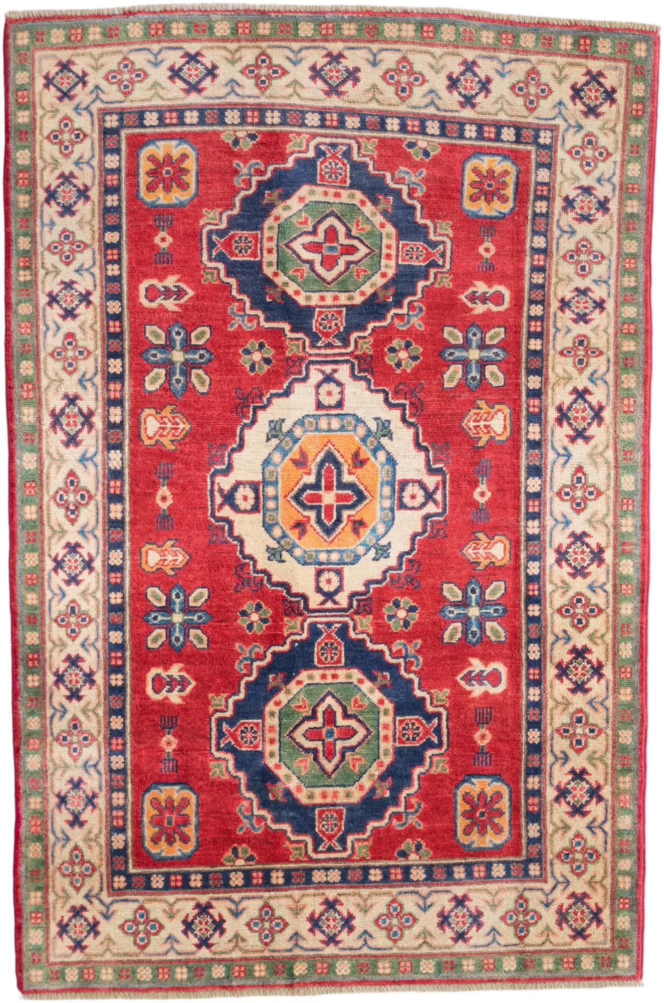 3' 11 x 5' 11 Hand Knotted Kazak Rug