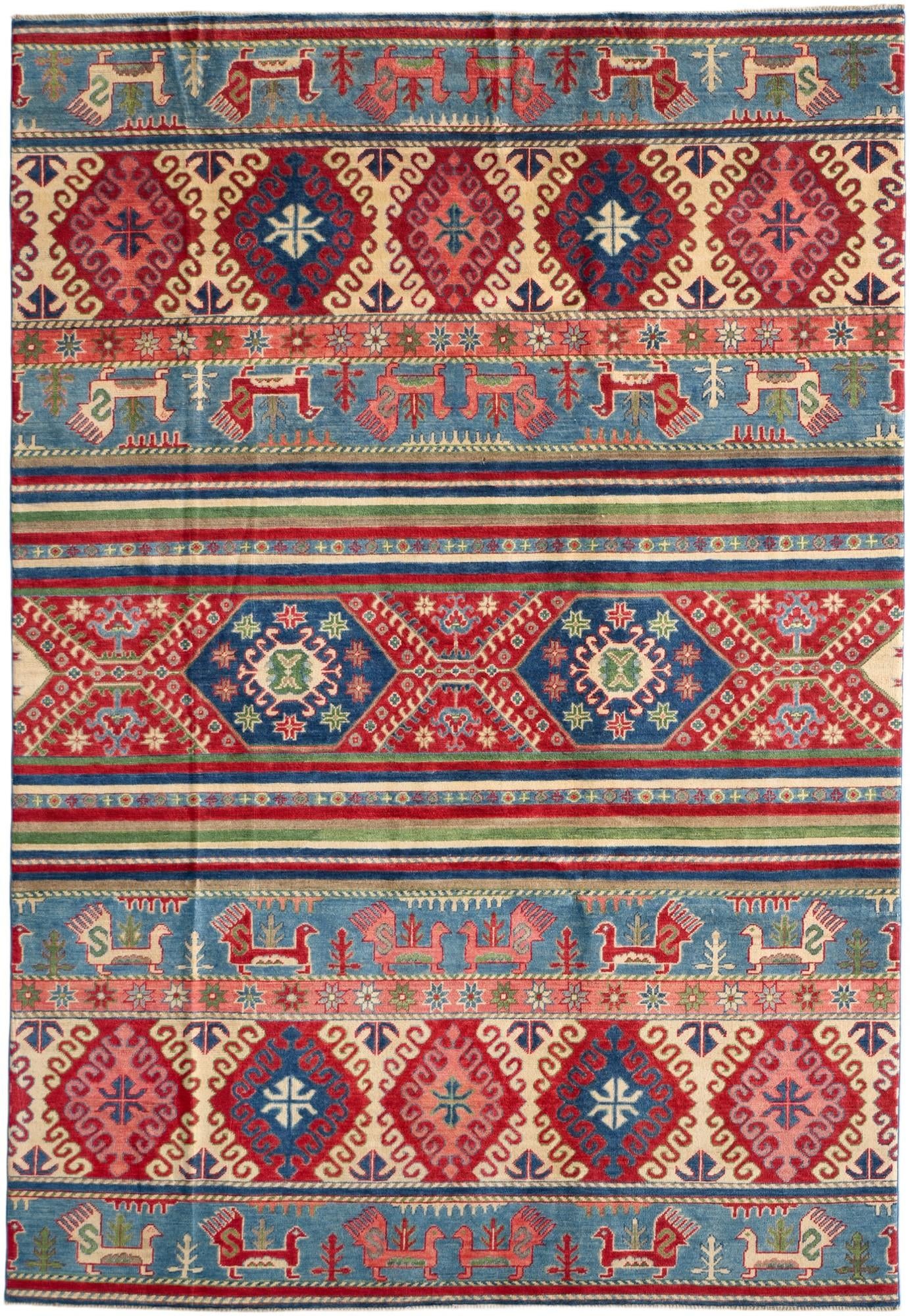 Detail image 2 of 9: 6' 9 x 9' 10 Hand Knotted Kazak Rug