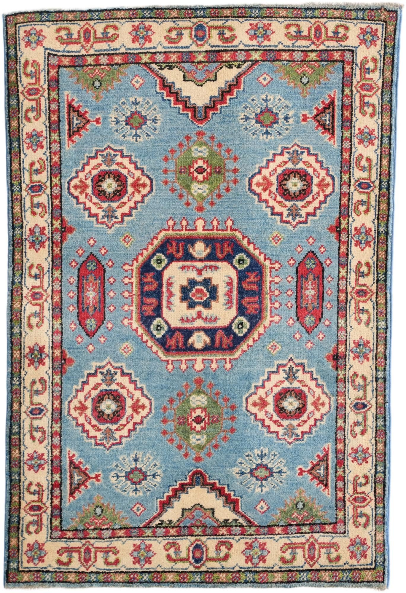 2' 9 x 4' Hand Knotted Kazak Rug