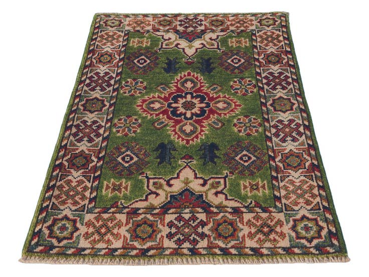 Detail image of 2' x 3' 1 Hand Knotted Kazak Rug