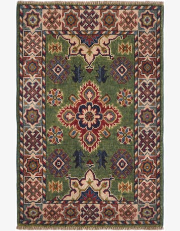 2' x 3' 1 Hand Knotted Kazak Rug