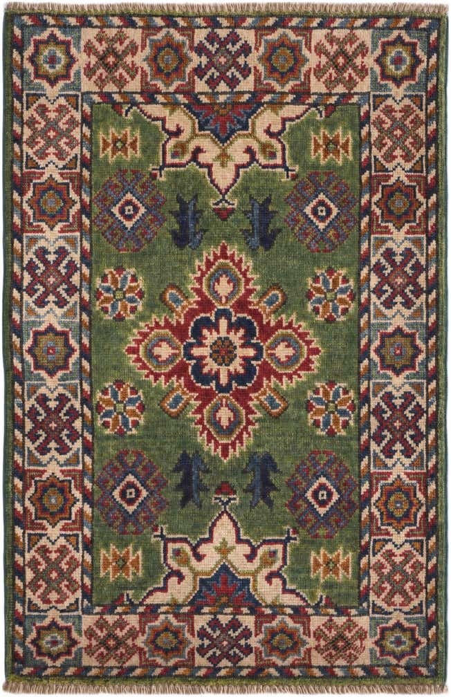 2' x 3' 1 Hand Knotted Kazak Rug