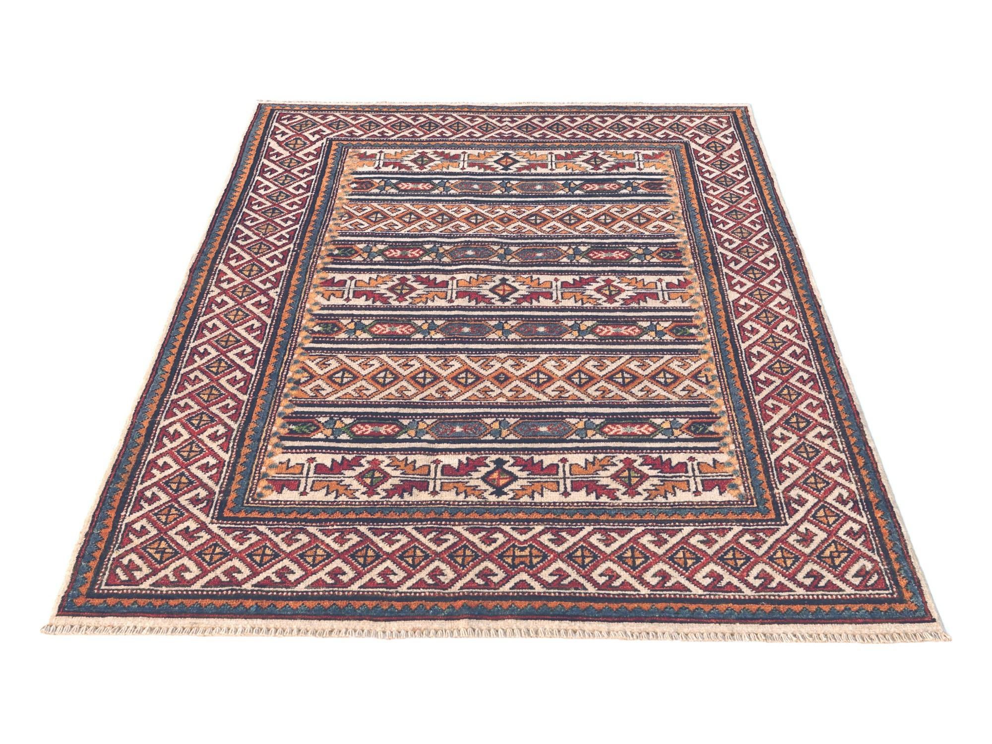 3' 11 x 5' 10 Hand Knotted Kazak Rug