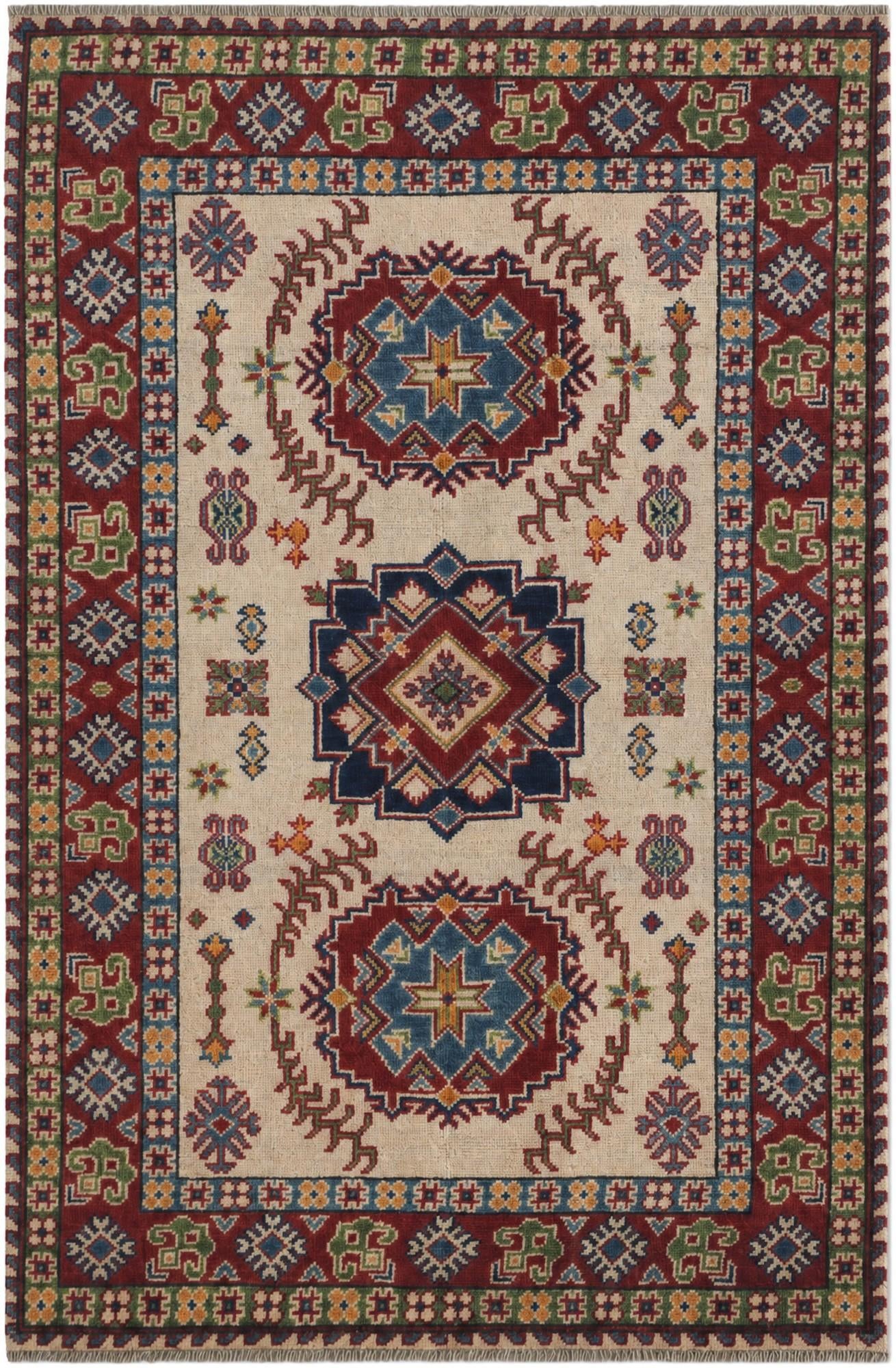 3' 3 x 5' Hand Knotted Kazak Rug
