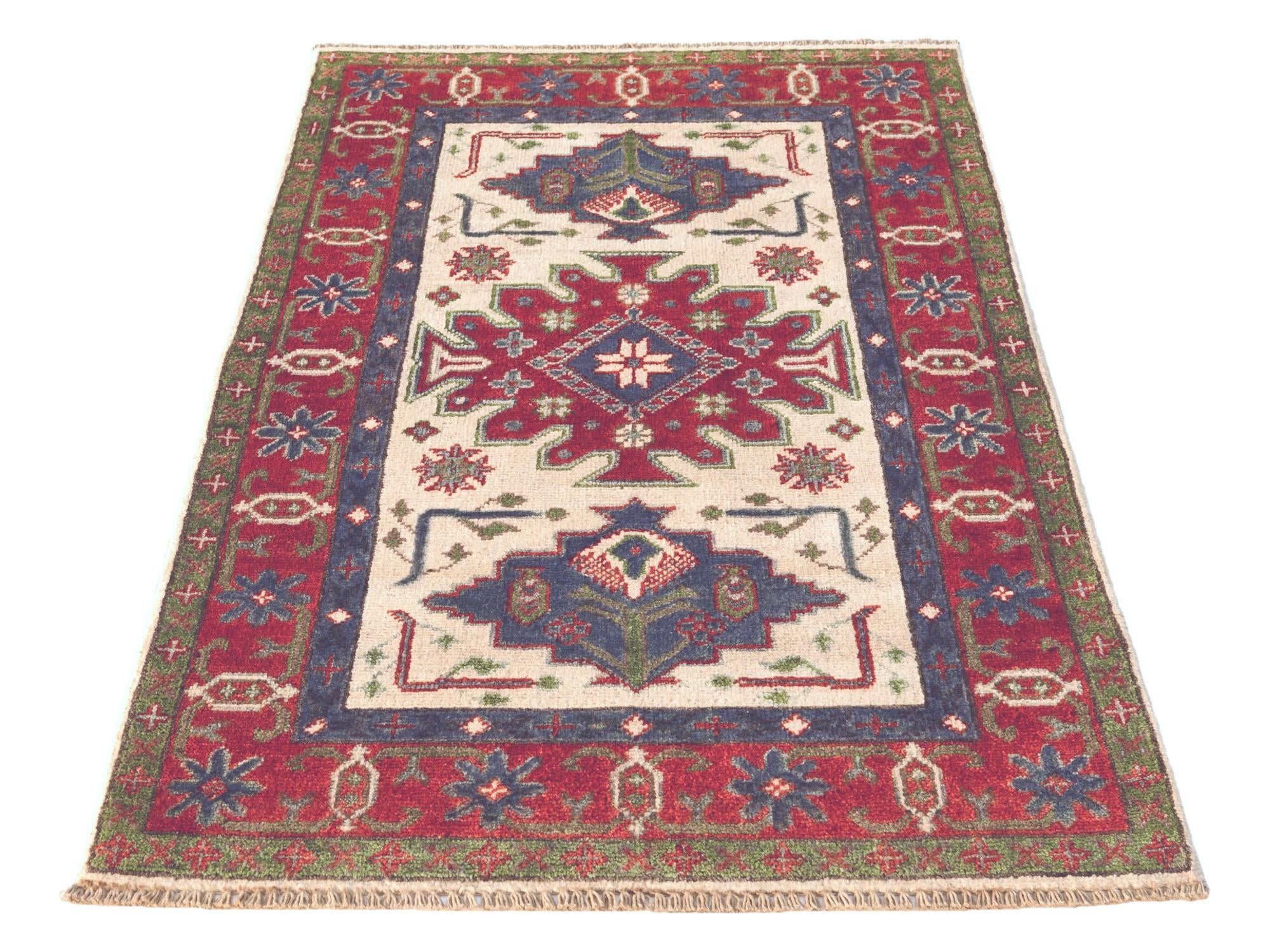 2' 7 x 4' 2 Hand Knotted Kazak Rug