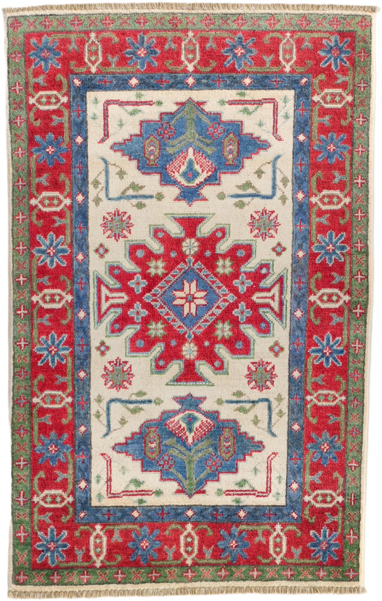 2' 7 x 4' 2 Hand Knotted Kazak Rug